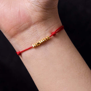 Buddha Gift Handmade 925 Sterling Silver Small Pieces Protection Braided Ultra-Thin Rope Bracelet