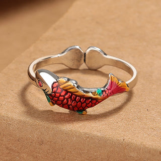 Buddha Gift Luck Koi Fish Wealth Prosperity Ring