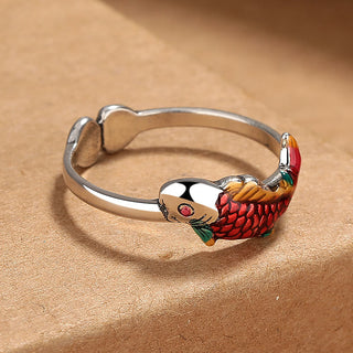 Buddha Gift Luck Koi Fish Wealth Prosperity Ring