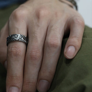 Buddha Gift 999 Sterling Silver Auspicious Clouds Adjustable Protection Ring