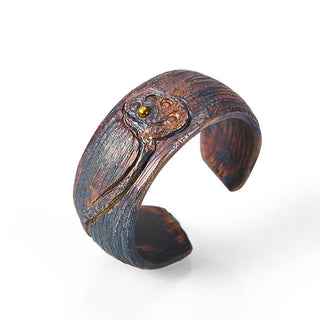 Buddha Gift Retro 999 Sterling Silver Copper Adjustable Protection Ring