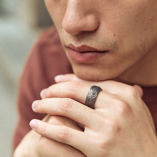 Buddha Gift Retro 999 Sterling Silver Copper Adjustable Protection Ring