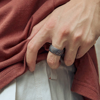 Buddha Gift Retro 999 Sterling Silver Copper Adjustable Protection Ring