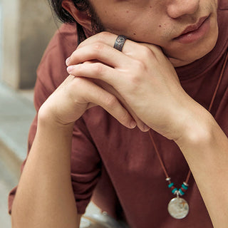 Buddha Gift Retro 999 Sterling Silver Copper Adjustable Protection Ring