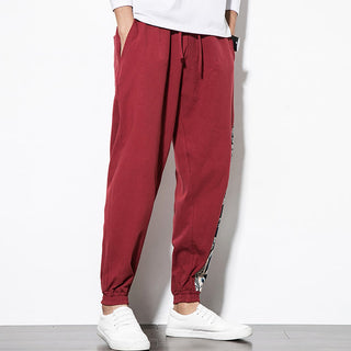 Buddha Gift Summer Dragon Waves Cotton Men's Pants With Pockets