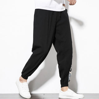Buddha Gift Summer Dragon Waves Cotton Men's Pants With Pockets