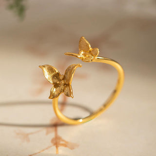 Buddha Gift 925 Sterling Silver Butterfly Love Ring