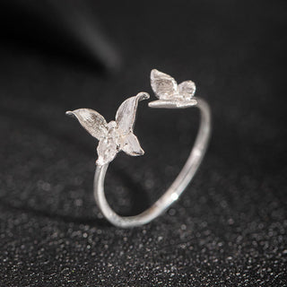 Buddha Gift 925 Sterling Silver Butterfly Love Ring