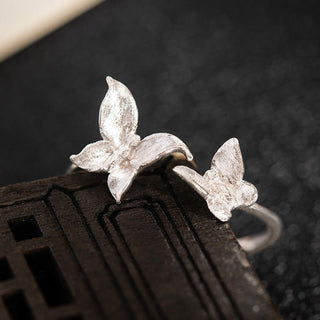 Buddha Gift 925 Sterling Silver Butterfly Love Ring