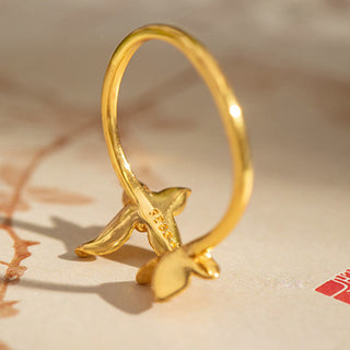 Buddha Gift 925 Sterling Silver Butterfly Love Ring