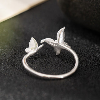 Buddha Gift 925 Sterling Silver Butterfly Love Ring