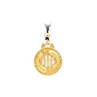 Buddha Gift Gold Plated Copper Koi Fish Strength Necklace Pendant
