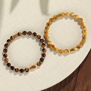 Buddha Gift Tiger Eye Koi Fish Courage Bracelet