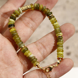 Buddha Gift Gild Cyan Jade Success Healing Bracelet