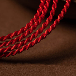 Buddha Gift Natural Cinnabar Peace Buckle Blessing Red String Belly Chain