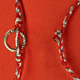 Buddha Gift 925 Sterling Silver Peace Buckle Luck String Bracelet