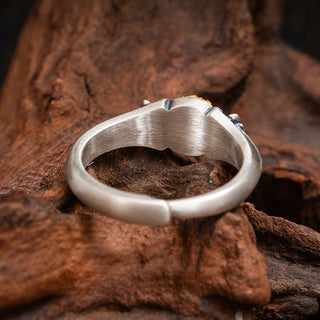 Buddha Gift 925 Sterling Silver Plated Gold Bodhisattva Tara Protection Adjustable Ring