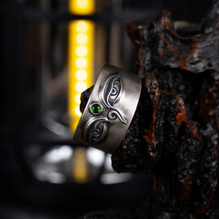 Buddha Gift 925 Sterling Silver Bodhisattva Tara Calm Adjustable Ring