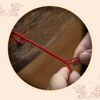Buddha Gift Natural Cinnabar Calm Blessing Red String Belly Chain
