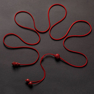 Buddha Gift Natural Cinnabar Chinese Zodiac Gourd Calm Blessing Red String Belly Chain