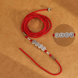 Buddha Gift 999 Sterling Silver Blessing Red String Belly Chain