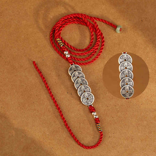 Buddha Gift 999 Sterling Silver Blessing Red String Belly Chain