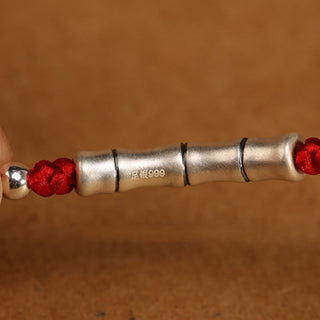 Buddha Gift 999 Sterling Silver Blessing Red String Belly Chain