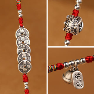 Buddha Gift 999 Sterling Silver Blessing Red String Belly Chain