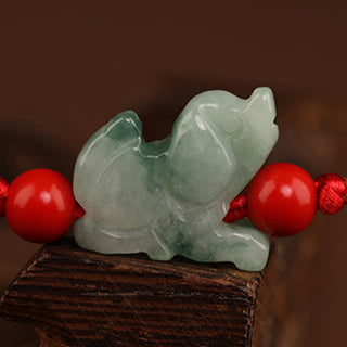 Buddha Gift Jade Peace Buckle Blessing Red String Belly Chain