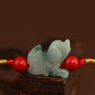 Buddha Gift Jade Peace Buckle Blessing Red String Belly Chain