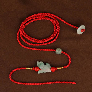 Buddha Gift Jade Peace Buckle Blessing Red String Belly Chain