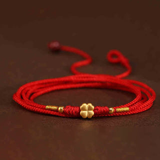 Buddha Gift 999 Solid Gold Red String Belly Chain