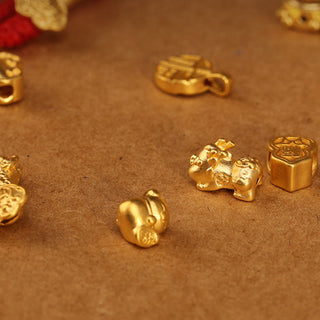 Buddha Gift 999 Solid Gold Red String Belly Chain