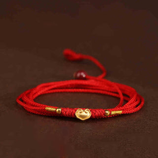 Buddha Gift 999 Solid Gold Red String Belly Chain