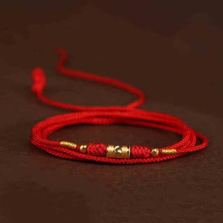 Buddha Gift 999 Solid Gold Red String Belly Chain