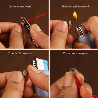 Buddha Gift 999 Solid Gold Red String Belly Chain