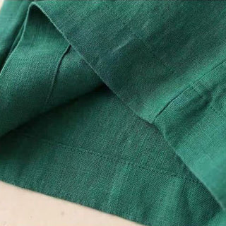 Buddha Gift Casual Cotton Linen High Waist Lace-up Wide Leg Pants With Pockets