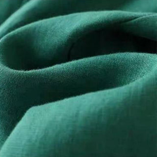 Buddha Gift Casual Cotton Linen High Waist Lace-up Wide Leg Pants With Pockets