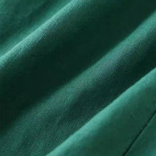 Buddha Gift Casual Cotton Linen High Waist Lace-up Wide Leg Pants With Pockets