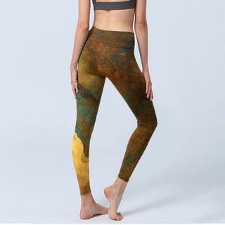 Buddha Gift Auspicious Clouds Print Lycra Fabric Fitness Leggings Women's Yoga Pants