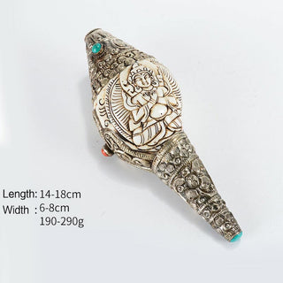Buddha Gift Tibetan Handmade Engraved Shankha Buddha Conch Shell Wealth Positive Decoration