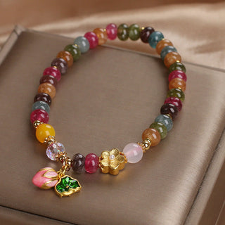 Buddha Gift Tourmaline Lotus Seedpod Wisdom Bracelet