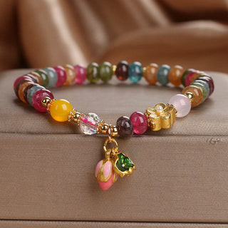 Buddha Gift Tourmaline Lotus Seedpod Wisdom Bracelet