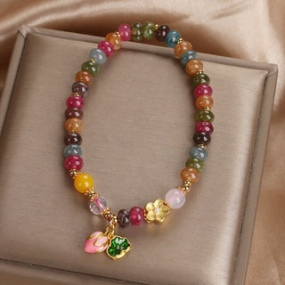 Buddha Gift Tourmaline Lotus Seedpod Wisdom Bracelet