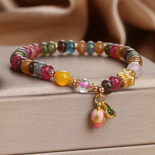 Buddha Gift Tourmaline Lotus Seedpod Wisdom Bracelet