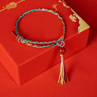 Buddha Gift Colorful String Cinnabar Concentration Bracelet