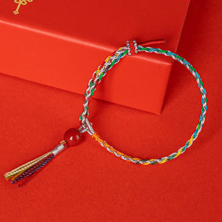 Buddha Gift Colorful String Cinnabar Concentration Bracelet