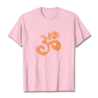 Buddha Gift OM Lotus Flower Cotton Tee T-shirt