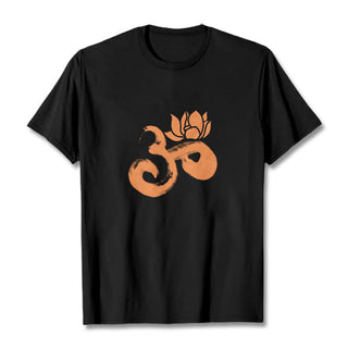 Buddha Gift OM Lotus Flower Cotton Tee T-shirt