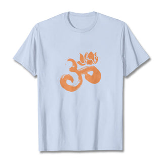 Buddha Gift OM Lotus Flower Cotton Tee T-shirt